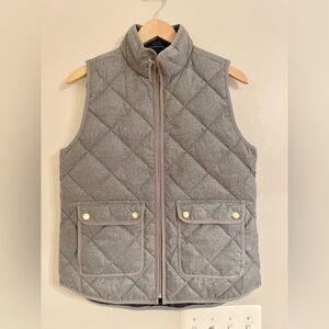 J. Crew Excursion Quilted Down Vest Women’s Gray Sz Small - EUC